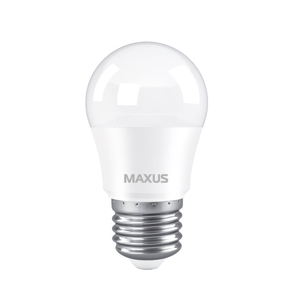 Светодиодная лампа MAXUS G45 5W 550Lm 3000K 220V E27 Frosted (1-LED-741), 100014324