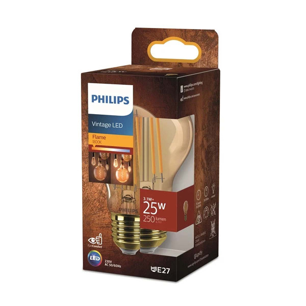 Светодиодная лампа PHILIPS LED A60 25W 1800K E27 NDSRT Amber 1PF (929003628601), 100027977