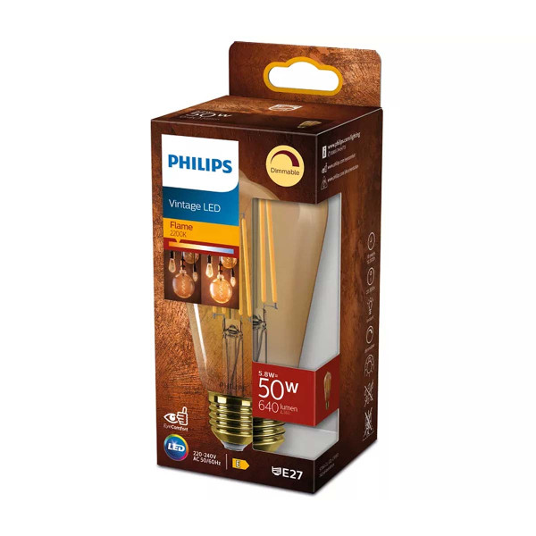Світлодіодна лампа PHILIPS LEDCLA 50W ST64 E27 922 GOLD D 1PF/4 (929003061668) , 100027972
