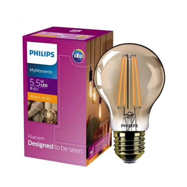 Светодиодная лампа PHILIPS LEDClassic 5,5W E27 600Lm 825 A60 CL_G NDAPR (929001941708), 100015164