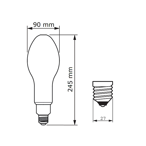 Светодиодная лампа PHILIPS Tforce Core LED HPL 26W E27 840 ED90 FR (929002350202), 100023817