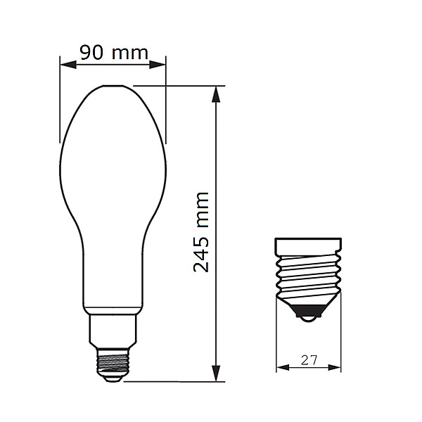 Светодиодная лампа PHILIPS Tforce Core LED HPL 36W E27 840 ED90 FR (929002481302), 100023819
