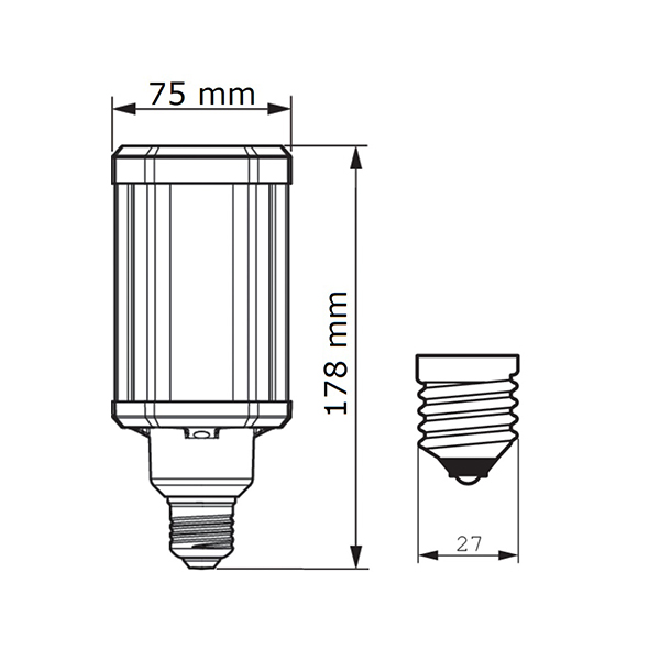 Світлодіодна лампа PHILIPS Tforce LED HPL ND 21W E27 840 (929002006202) , 100023832