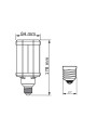 Світлодіодна лампа PHILIPS Tforce LED HPL ND 42W E27 840 (929002006602) , 100023837