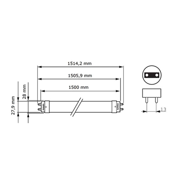 Светодиодная лампа PHILIPS CorePro LEDtube UN 1500mm HO 23W G13 840 T8 (929001869602), 100023638