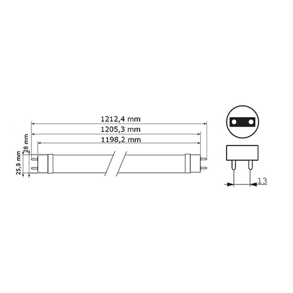 Светодиодная лампа PHILIPS MAS LEDtube 1200mm UO 14.7W G13 865 T8 (929002998402), 100023762