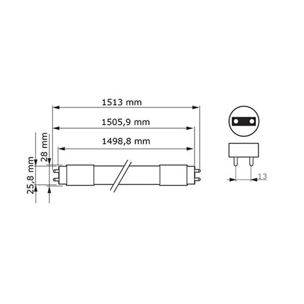 Светодиодная лампа PHILIPS MAS LEDtube 1500mm HO 18.2W G13 865 T8 (929001923102), 100023765