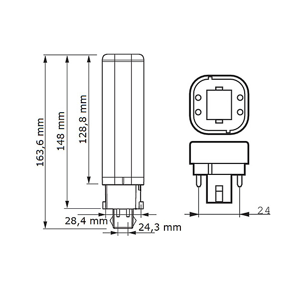 Світлодіодна лампа PHILIPS CorePro LED PLC 4P 9W G24D-3 840 PL-C (929001200902) , 100023615