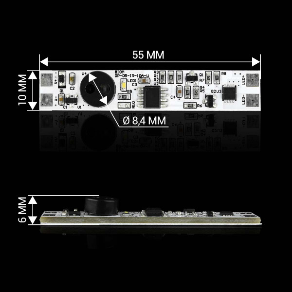 Оптичний датчик IR ONOFF прямий 10А DC 12V (DP-05-IR-10A-U) , 100020333