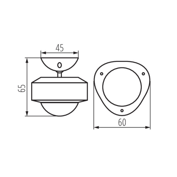 Датчик движения KANLUX S SENSOR PIR INT 10M (34940), 100024859