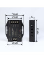 Диммер OEM 24A (8A*3кан) DC 12-24V RF черный (D-24RF8-T-B), 100025611