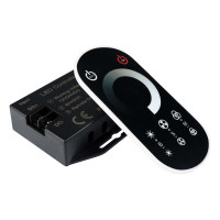 Диммер OEM 24A (8A*3кан) DC 12-24V RF черный (D-24RF8-T-B)