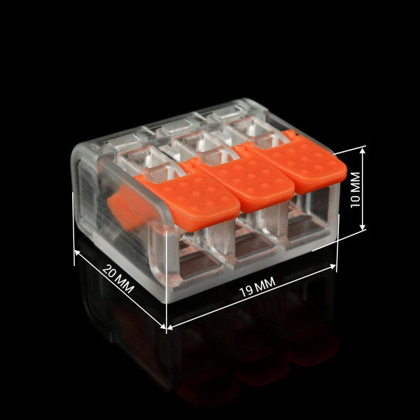 Клемма быстрого монтажа WT-463 3 входа 32А 400В 0.14-4mm², 100020315