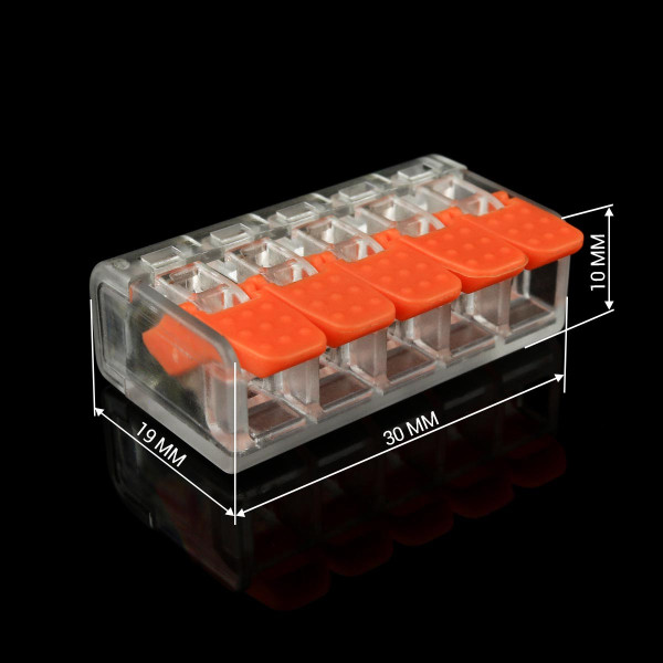 Клема швидкого монтажа WT-465 5 входов 32А 400В 0.14-4mm2 , 100020316
