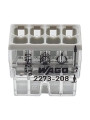 Клема швидкого монтажу WAGO COMPACT для розподіляючих коробок 8X2,5, прозора/сіра, без пасти (2273-208) , 100022470