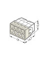 Клема швидкого монтажу WAGO COMPACT для розподіляючих коробок 8X2,5, прозора/сіра, без пасти (2273-208) , 100022470