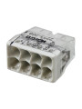 Клема швидкого монтажу WAGO COMPACT для розподіляючих коробок 8X2,5, прозора/сіра, без пасти (2273-208) , 100022470