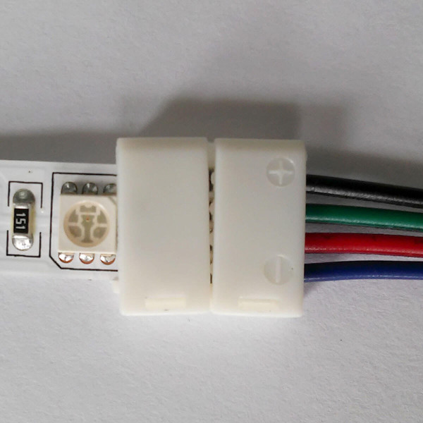 Коннектор для светодиодных лент OEM SC-08-SW-10-4 10mm RGB joint wire (провод-зажим), 100000477