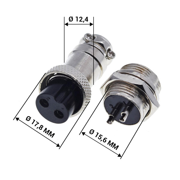 Коннектор для светодиодных лент OEM №17 2pin-2pin "мама" + "папа" металл, 100003873