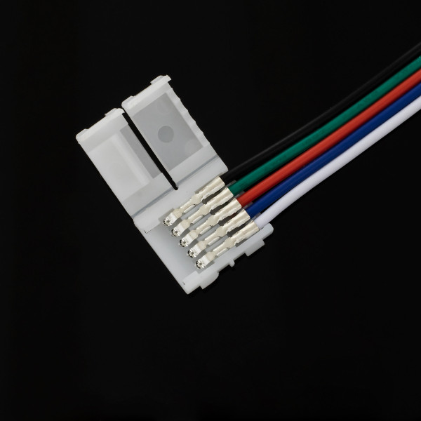 Коннектор для светодиодных лент OEM SC-22-SW-15-5 10mm RGBW 2joints wire (провод-2зажима), 100012223