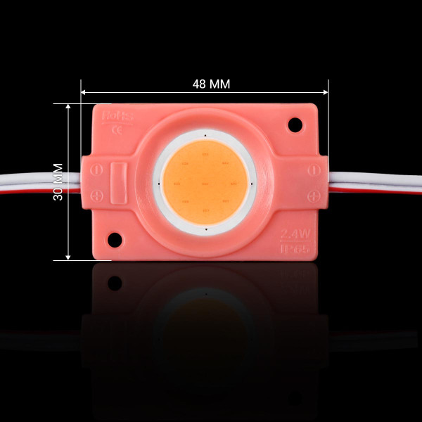 Светодиодный модуль BRT COB 2,4W DC 12V IP65 розовый (LM-12-2.4-COB-4530-P), 100014569