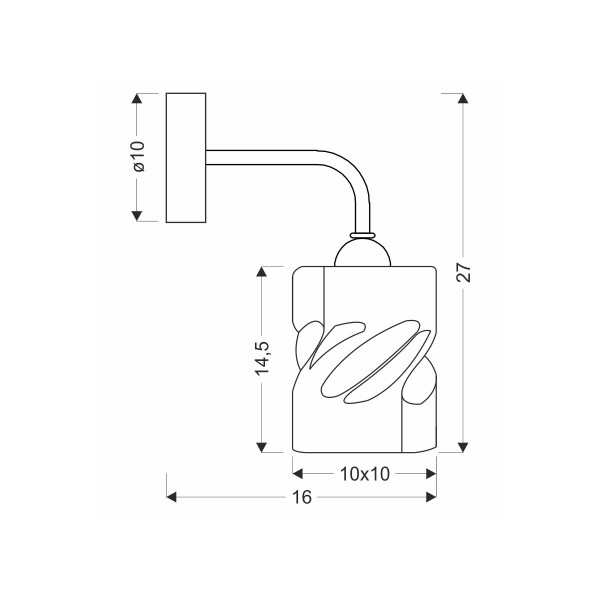 Бра Candellux Felis Grey (21-00125) , 100025057