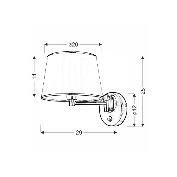 Бра Candellux IBIS Silver (21-00883) , 100025403