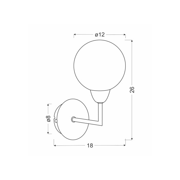 Бра Candellux Logos (21-05434) , 100025406
