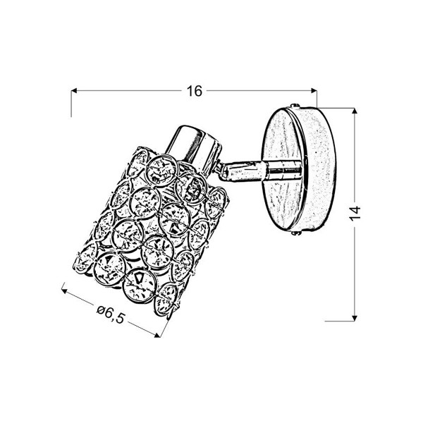 Бра Candellux YORK Silver (91-97388) , 100025562