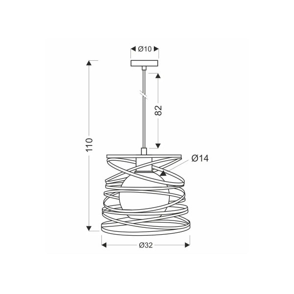 Люстра Candellux AKITA Black (50101041) , 100025170