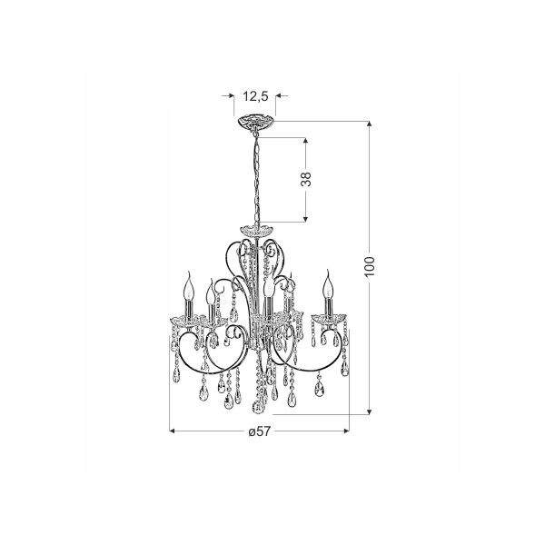 Люстра Candellux AURORA (35-73730) , 100025121