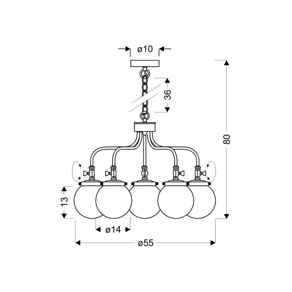 Люстра Candellux BALLET (35-70876) , 100025123