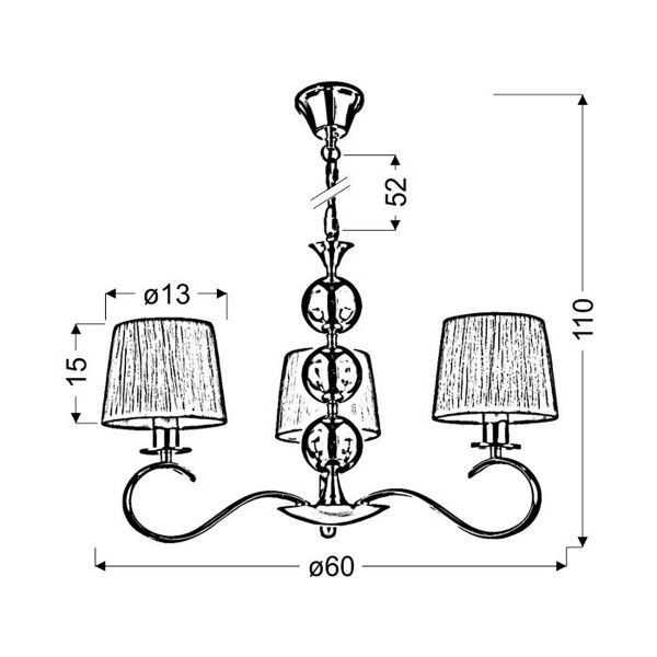 Люстра Candellux CLARA (33-21618) , 100025132