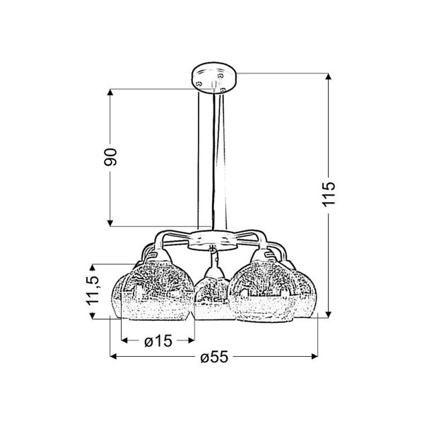 Люстра Candellux CROMINA (35-57266) , 100025134