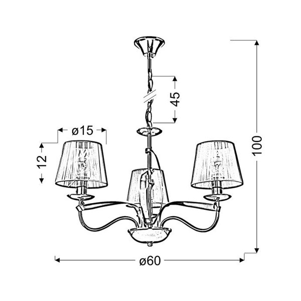 Люстра Candellux DIVA (33-55057) , 100025138