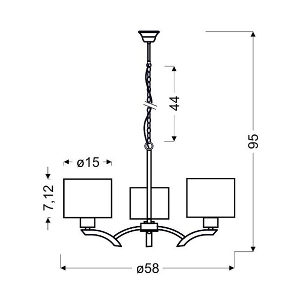 Люстра Candellux DRAGA (33-04208) , 100025139