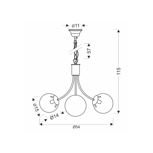 Люстра Candellux Dani (33-79015) , 100025135
