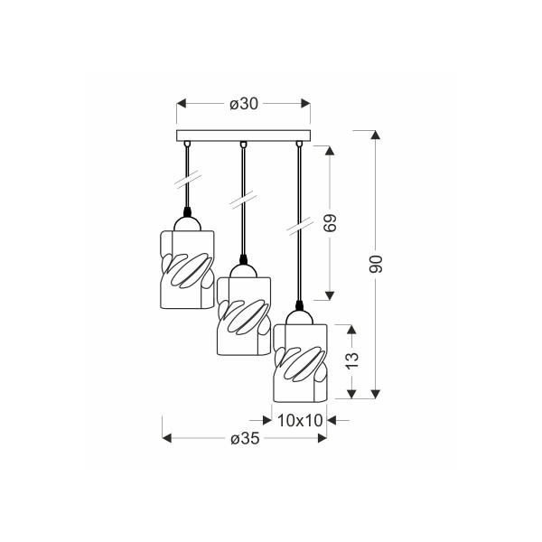Люстра Candellux Felis Silver (33-00200) , 100025207