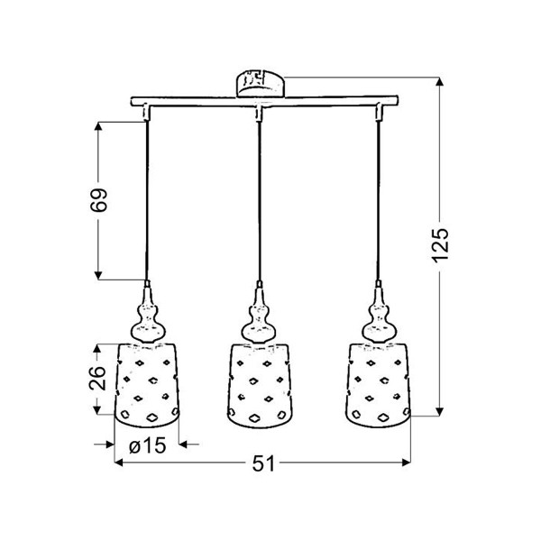 Люстра Candellux HAMP (33-51943) , 100025225