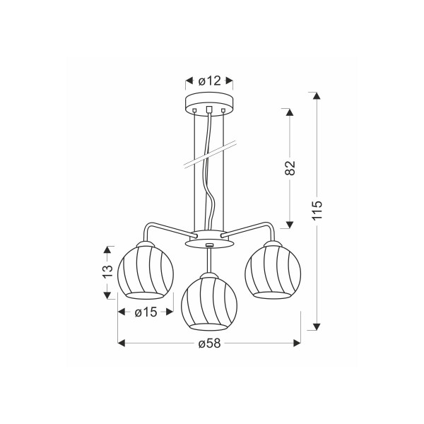 Люстра Candellux LARIX (33-23834) , 100025143