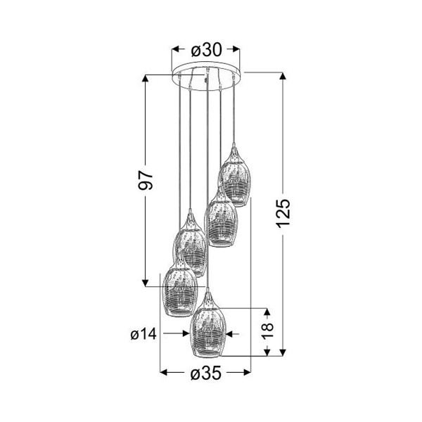 Люстра Candellux MARINA Silver (35-60198) , 100025130