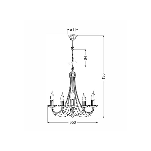 Люстра Candellux MUZA (35-69170) , 100025157