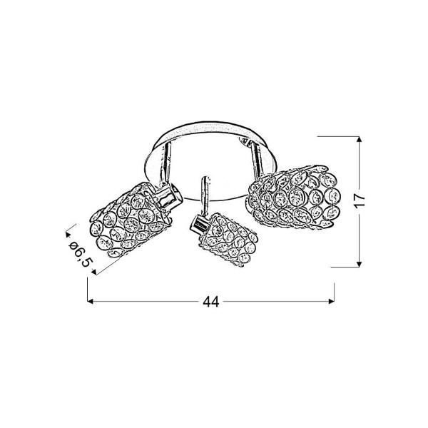 Люстра Candellux YORK Silver (98-00125) , 100025345