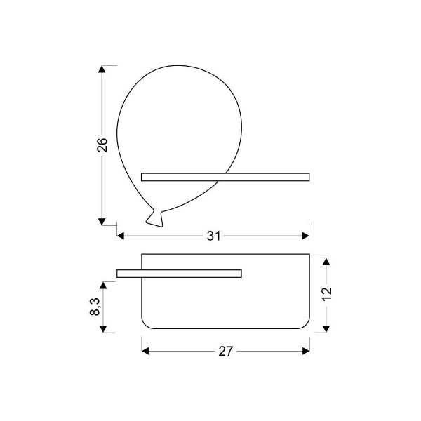 Настінний світильник Candellux BALOON Yellow (21-85108) , 100025369