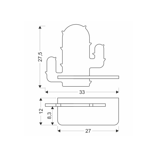 Настінний світильник Candellux CACTUS (21-00996) , 100025376