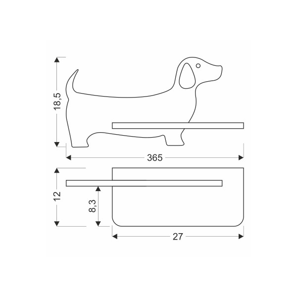 Настінний світильник Candellux DOG Blue (21-02983) , 100025385