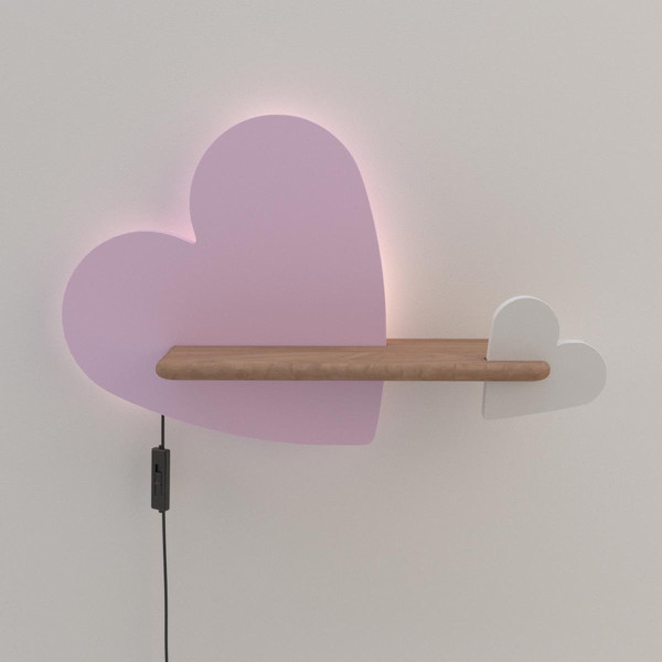 Настінний світильник Candellux HEART Pink (21-84552) , 100025389