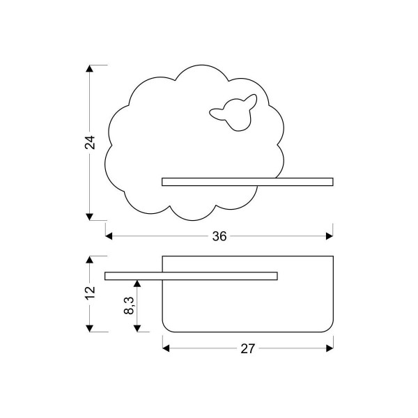Настінний світильник Candellux SHEEP Black (21-85122) , 100025444
