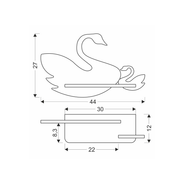 Настінний світильник Candellux SWAN (21-05557) , 100025448