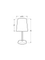 Настільна лампа Candellux GALA Blue (41-98293) , 100025097